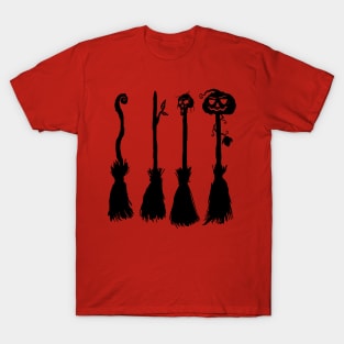 Halloween Broom Silhouettes T-Shirt